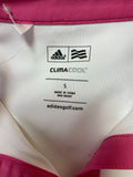 Adidas White/Pink Golf Top, S