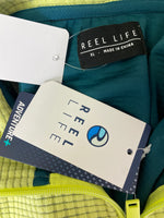 New Reel Life Sunny Lime Grid Fleece Pullover, XL(men’s)