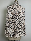 New Chico's Pleated Tie Neck Top, XL