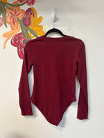 Mangopop Burgundy Bodysuit, M