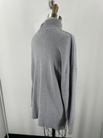 Boston Proper Gray Zip Front Cardigan, L