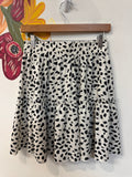 Main Strip White/Black Skirt, M