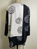Ali Miles Black/White Top, XL