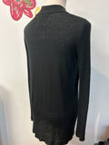 Pointelle Black Cardigan, S