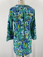 Soft Surroundings Green/Blue Dress, M Petite