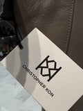 New Christopher Kon Putty Leather Crossbody Bag, 12"x12"