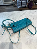 Blue Crossbody Wristlet, 8"x5"