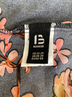 Bloomchic Black Print Dress, 22/24