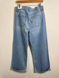 New Loft Wide Leg 31" Inseam Cuffed Jeans, 10