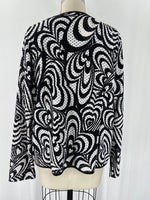 Damee, Inc 2pc Black/White Cardigan + Top, XL