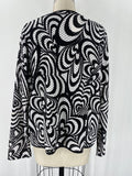 Damee, Inc 2pc Black/White Cardigan + Top, XL