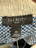 New Talbots Blue Sweater, 2X