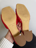 Marc Fisher Red Leather Sandals, 8.5