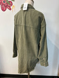 Offline by Aerie Green Corduroy Oversized Pullover, XS