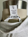 Athleta Gray Rib Knit Mock Neck Top, XL