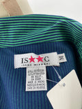 Isaac Mizrahi Gray/Navy Stripe Jacket, M