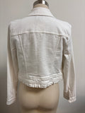 New Elle White Denim Jacket, S