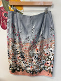 New Talbots Floral & Hummingbird Print Skirt, 8