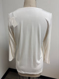 New Chico's Ecru Touch of Cool Top, M