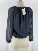Ann Taylor Black Top, XS Petite
