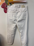Lucky Brand White 25" Inseam Ava Mid Rise Crop Jeans, 10