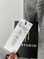 New I.N. Studio Metallic Gray Sweater, L