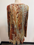 Logo Lori Goldstein Print Tunic Top, M