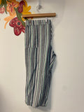 Liz Claiborne Stripe 24" Inseam Linen Pants, XXL
