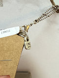 UNO de 50 Silver Plated with Blue Stones Necklace, 16"-19"