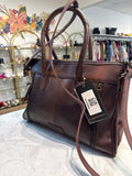 New American Darling Genuine Leather Concealed Carry Crossbody Satchel, 14"x9"