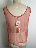 New Retail $118 Mahila Pink Sheer Anthropologie Top, L