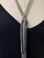 Stella & Dot Silver Necklace, 24"-26"