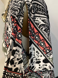 Roz & Ali Black Print Dress, M