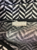 Talbots White/Black Zip Front Jacket, 1X