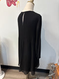 New Nine West Black Pleated Dress, S