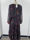 Reba Black Print Dress, L
