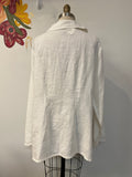 Flax White 100% Linen Top, M