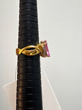 Sterling Silver Gold Vermeil Ring, 7