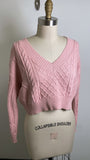 Mi Ami Pink Cropped Sweater, S