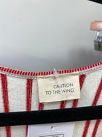 Caution to the Wind Ivory/Red Dress, M