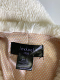 Levivel 1206 Ivory Faux Fur Jacket, M/L