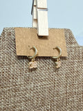 “38” Gold Huggie Hoop Earrings