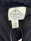St. John's Bay Black Zip Front Pocket Cardigan, L