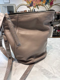 New Christopher Kon Putty Leather Crossbody Bag, 12"x12"