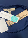 New Les Serein Navy Tara Lattice Stitch Fix Top, L