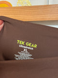 Tek Gear Brown Ultrastretch Pocket Leggings, XL