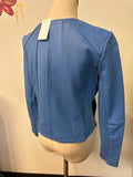 H by Halston Blue Genuine Leather Jacket, 4