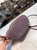 S-Zone Purple Leather Crossbody Bag, 10"x11"