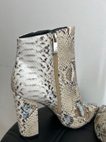 Qupid Snake Print Ankle Boots, 8