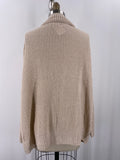 Pink Rose Cream/Tan Cardigan, S